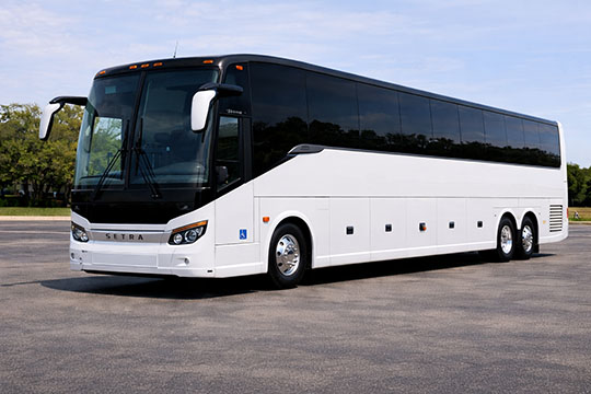 56-passenger charter bus rental Brawley TX